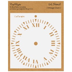 CrafTangles 6x6 Stencils - Vintage Clock