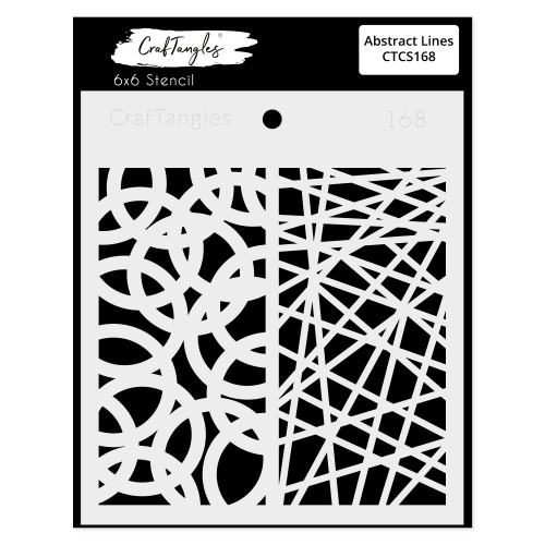 CrafTangles 6"x6" Stencil - Abstract Lines