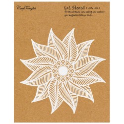 CrafTangles 6"x6" Stencil - Leafy Lace