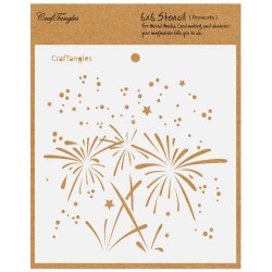 CrafTangles 6x6 Stencil - Fireworks
