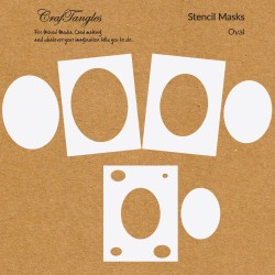 CrafTangles Stencil Masks - Ovals (Masking Stencils - Set of 6 stencils)