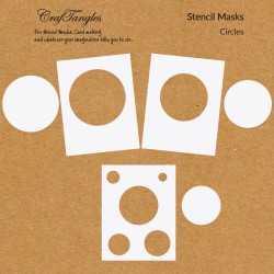 CrafTangles Stencil Masks - Circles (Masking Stencils - Set of 6 stencils)