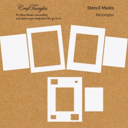 CrafTangles Stencil Masks - Rectangles (Masking Stencils - Set of 6 stencils)
