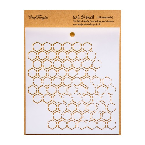 CrafTangles 6x6 Stencil - Honeycomb