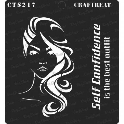 CrafTreat 6x6 Stencil - Confident Woman