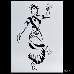 A5 Stencil - Bharatnatyam Dancer