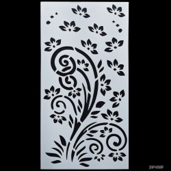 4 by 8 inches Stencil - Flourishes