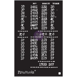Prima Marketing Finnabair Stencil 6"X9" - Book Of Numbers