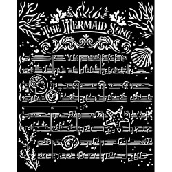 Stamperia Stencil 20 by 25 cm - Songs Of The Sea The Mermaid Song