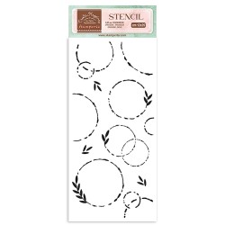 Stamperia Create Happiness Stencil 4.72"X9.84" by Vicki - Welcome Home Garlands