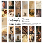 CrafTangles Journal Stickers 4 by 6 cm (Pack of 25 designs) - Vintage Elements