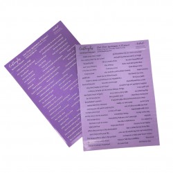 CrafTangles Precut Journal Stickers - ChitChat Sentiments 4 - Coloured - Violet