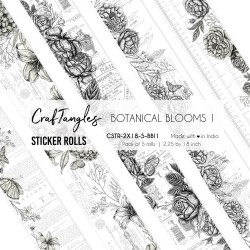 CrafTangles Journal Sticker Rolls (Pack of 5 designs) - Botanical Blooms 1