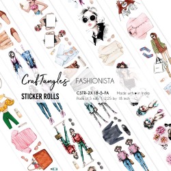 CrafTangles Journal Sticker Rolls (Pack of 5 designs) - Fashionista