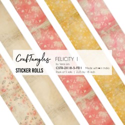 CrafTangles Journal Sticker Rolls (Pack of 5 designs) - Felicity 1
