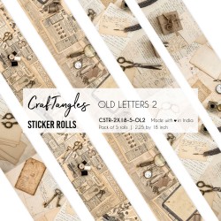 CrafTangles Journal Sticker Rolls (Pack of 5 designs) - Old Letters 2