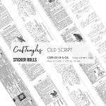 CrafTangles Journal Sticker Rolls (Pack of 5 designs) - Old Script
