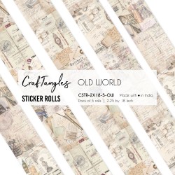 CrafTangles Journal Sticker Rolls (Pack of 5 designs) - Old World