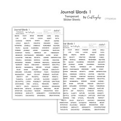 CrafTangles Transparent Sticker Sheets - Journal Words 1