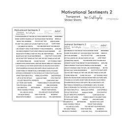 CrafTangles Transparent Sticker Sheets - Motivational Sentiments 2
