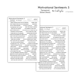 CrafTangles Transparent Sticker Sheets - Motivational Sentiments 3