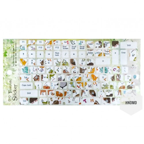 Keyboard Stickers - Colorful Animals