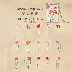 Clear PET Flowers Stickers (30 pcs) - Its Tulip (Flowers)