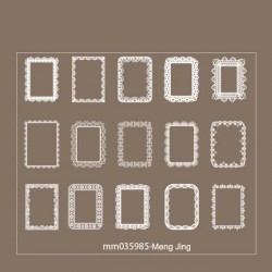 Clear PET White Stickers (30 pcs) - MM035985