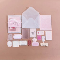 Epehemera Journal Pack in an envelope (30 pcs) - Pink Tones