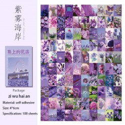 4by6 cm Journal Ephemera Pack (100 pcs) - Purples