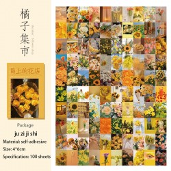 4by6 cm Journal Ephemera Pack (100 pcs) - Yellow and Orange