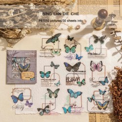 Butterfly Clear PET stickers (30 pcs) (HGD-HDML001)