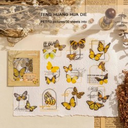 Butterfly Clear PET stickers (30 pcs) (HGD-HDML005)