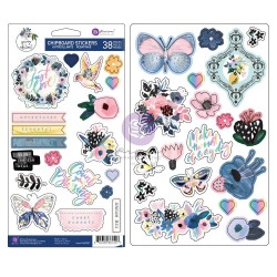 Prima Spring Abstract Chipboard Stickers 38/Pkg