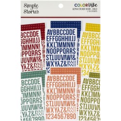 Simple Stories Color Vibe Alpha Sticker Book 12/Sheets - Bold