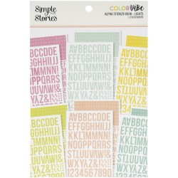 Simple Stories Color Vibe Alpha Sticker Book 12/Sheets - Lights