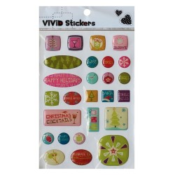 Vivid Stickers - Happy Holidays