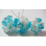 Paper Flowers - Sparkled Carnation - Blue (Pack of 12 flowers)