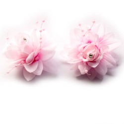 Fabric Dahila flowers - Pink (Pack of 3 flowers)