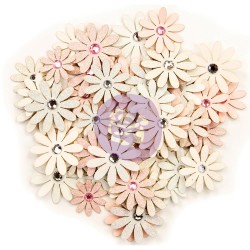 Prima Marketing Mulberry Paper Flowers - Poetic Rose 60/Pkg