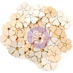 Prima Marketing Mulberry Paper Flowers - Pretty Pale 60/Pkg