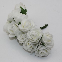 Foam Roses - White (Set of 24 roses)