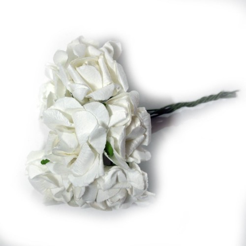 Paper flowers - White (Pack of 24 flowers)