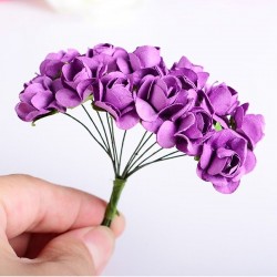 Mulberry Paper Roses - Lavender (Pack of 24 roses)