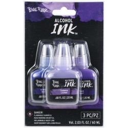 Brea Reese Alcohol Inks 20ml 3/Pkg - Purple/Ultramarine Blue/Lavendar