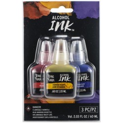 Brea Reese Alcohol Inks 20ml 3/Pkg - Cadmium Red/Cadmium Yellow/Ultramarine