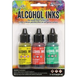 Tim Holtz Earth Tones Alcohol Inks - Key West (Pack of 3)