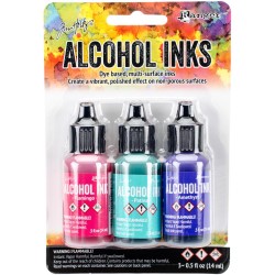 Tim Holtz Earth Tones Alcohol Inks - Beach Deco (Pack of 3)