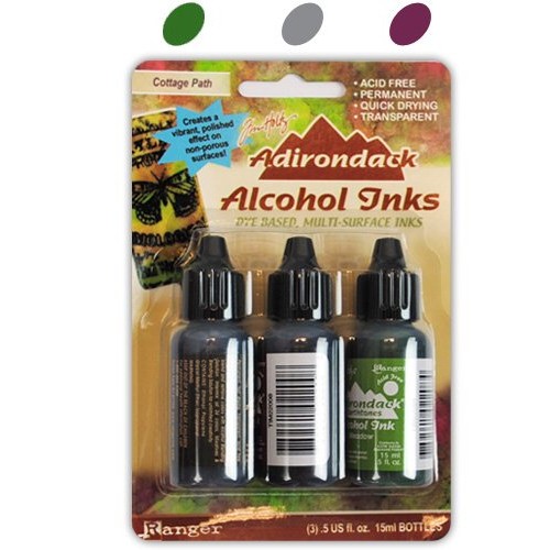 Tim Holtz Earth Tones Alcohol Inks - Cottage Path (Pack of 3)