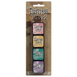 Tim Holtz Mini Distress Ink Pad Kit # 4 (Set of 4)